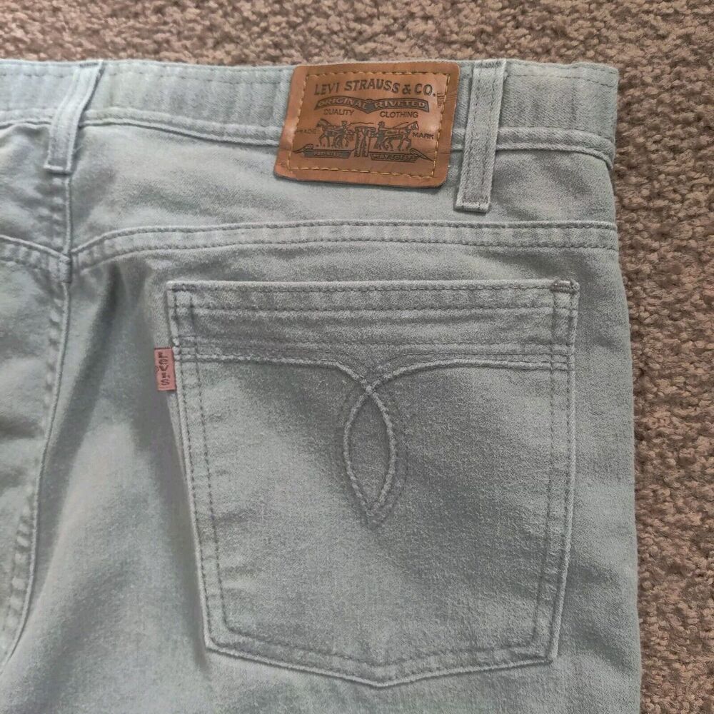 Vintage Levi's Brown Tab Jeans Mens Size 40 x 32 Black Batwing Y2K Silver Ash